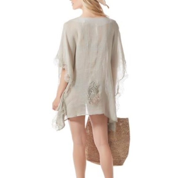 FLORABELLA Tivoli Short 100% Linen Gauze Tunic {$337} SKU# Tivoli-Sht-White Tan - Picture 2 of 9